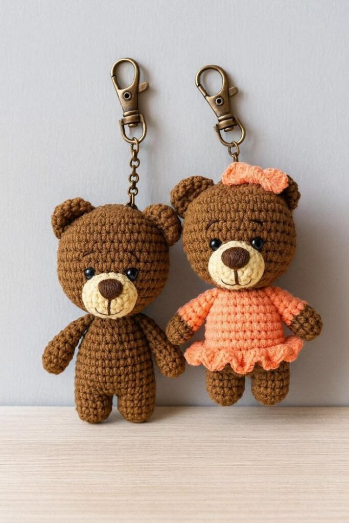 crochet doll keychain free patterns